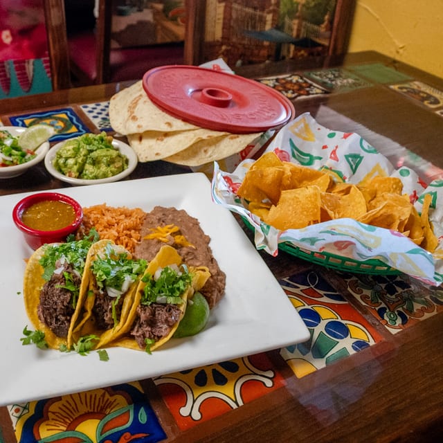 Barbacoa or Brisket Plate.